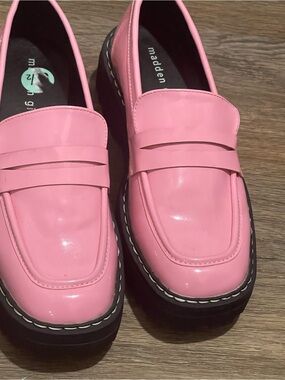 Madden Girl Pink Patent Penny Loafers - Women's